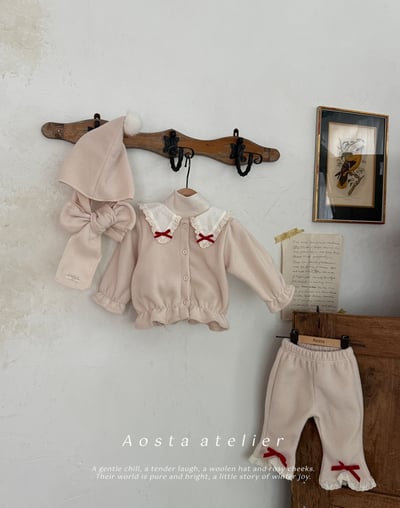 AOSTA25｜(6m-5y) 蕾絲荷葉翻領縮口襯衫9