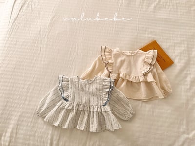 Valubebe48｜(65-90) 莓果摺邊飛袖襯衫14