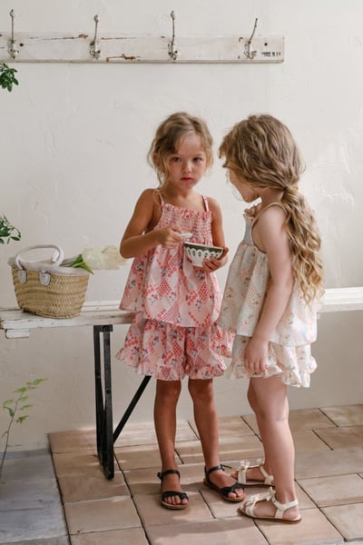 FLO22｜(75-140) 碎花細肩娃娃衣4