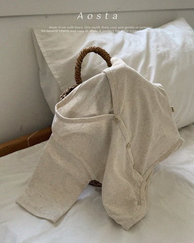 AOSTA22｜(6m-5y) 2款亞麻鈕釦開衫外套8