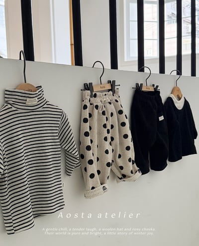 AOSTA62｜(6m-5y) 高領條紋上衣23