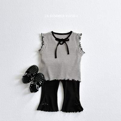 vivid96｜(78cm-125cm) 3款緞帶開衩喇叭七分褲8