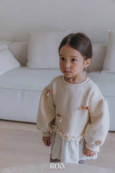 ROA05｜(80cm-120cm) 2色蝴蝶結蕾絲裙底上衣21