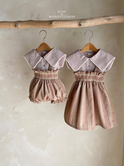 Mon petit10｜(73-118m) 抓皺壓花吊帶裙4