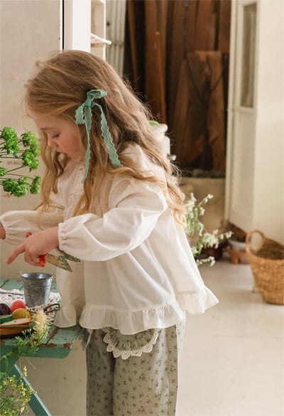 FLO07｜(free) 4色蝴蝶結滾邊髮夾4