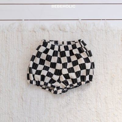 Bebe holic38｜(3m-18m) 褶皺格紋燈籠褲13