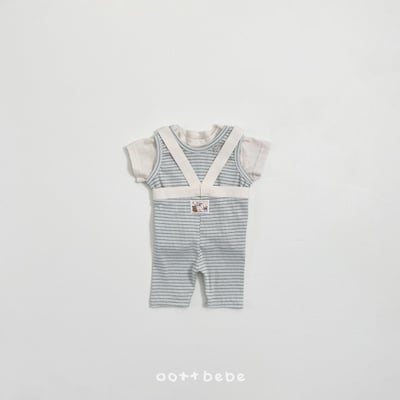 Oottbebe03｜(0m-12m)  背帶條紋打底褲13
