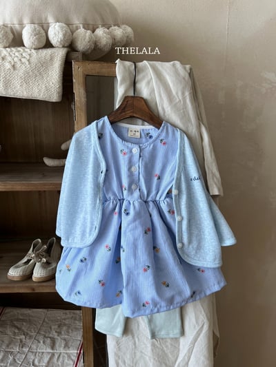 thelala45｜ (70-115) 花卉細條紋洋裝10