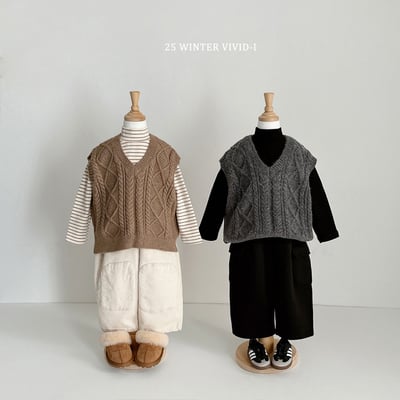vivid87｜(78cm-125cm) V領針織背心2