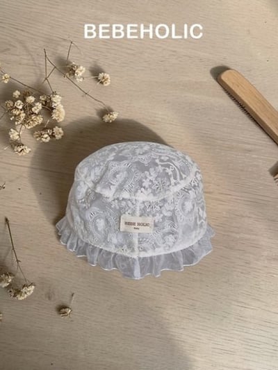 Bebe holic63｜(Free) 蕾絲漁夫綁帶帽2