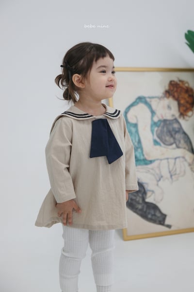 bebe nine31  (65-115) 2色水手領帶洋裝1