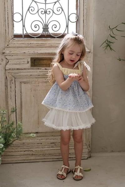 FLO30｜(75-140) 田園碎花無袖上衣6