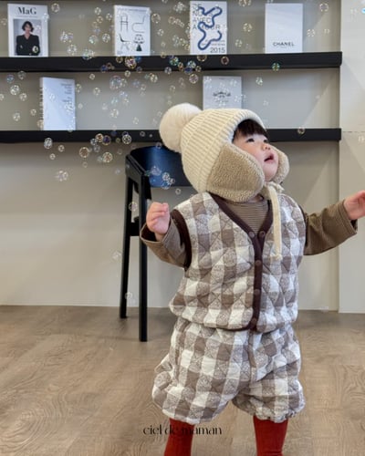 Cieldemaman09｜(6M~24M)  2色格子背心套裝8