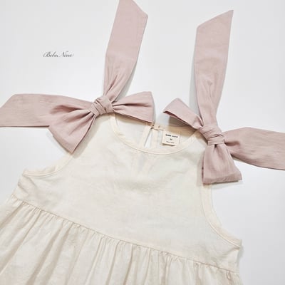 bebe nine43  (65cm-115cm) 2色綁帶蝴蝶結上衣10