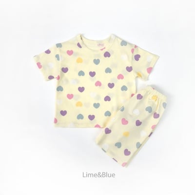 LIME&BLUE33｜(80-118cm)  繽紛愛心套裝8