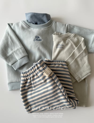 AOSTA33｜(6m-5y) 條紋休閒縮口褲11