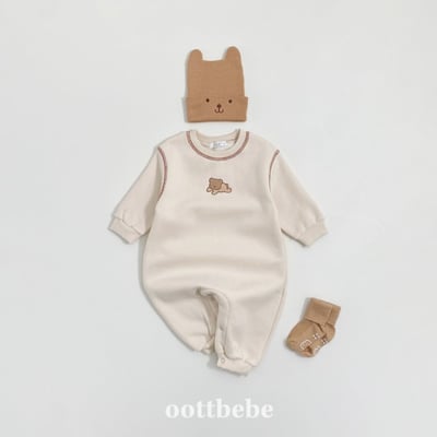 Oottbebe57｜(0m-12m)  酷酷熊連身包屁衣11