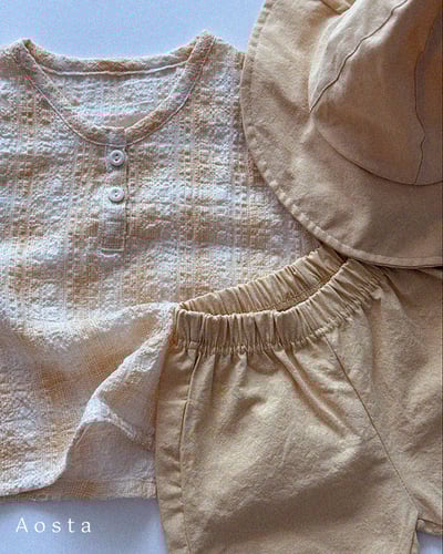 AOSTA01｜(6m-5y) 2色無袖格子襯衫5