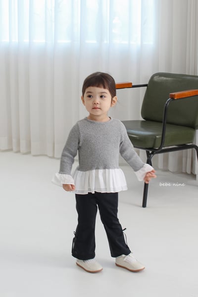 bebe nine07 (65-115) 3色荷葉裙擺上衣11