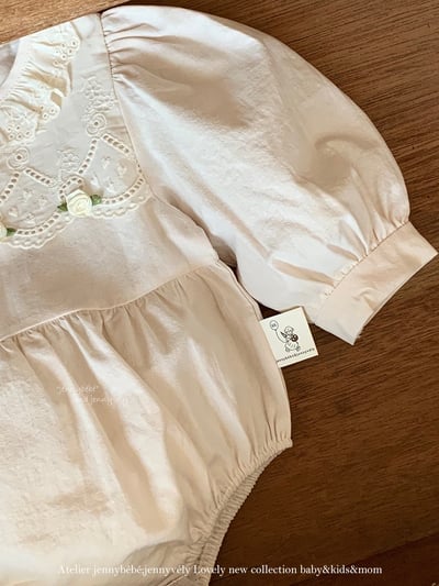 JE474｜(66-90cm) 蕾絲刺繡包屁衣22