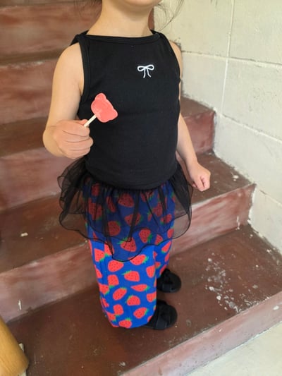 Color01｜(75-115cm) 細肩背心薄紗7