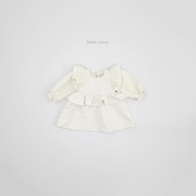 bebe nine48 (65cm-115cm) 2色花卉飛袖洋裝9