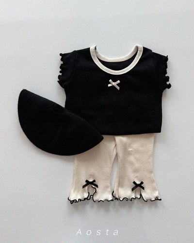 AOSTA47｜(6m-5y) 4款羅紋緞帶開衩褲12