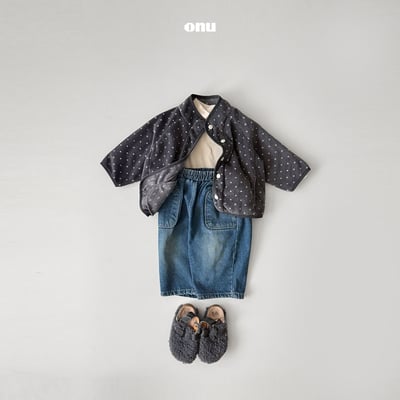 onu 37｜(70cm-115cm) 波點軟磨毛開襟外套14