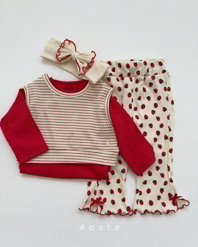 AOSTA39｜(6m-5y) 條紋短版背心8