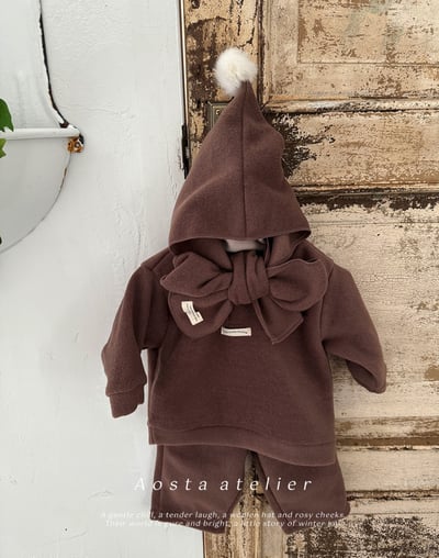 AOSTA69｜(6m-5y) 毛呢小愛心直筒長褲7