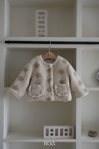 ROA01｜(80cm-120cm) 甜美小花絨毛外套1