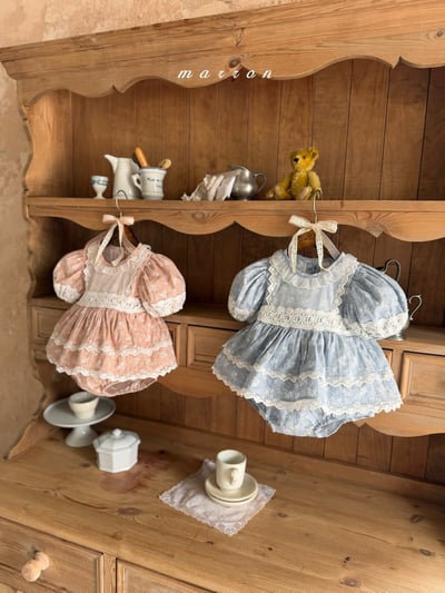 Marron06｜(3m-18m 1y-6y) 索菲亞蕾絲裙裝3