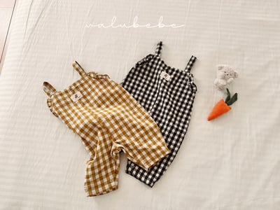 Valubebe27｜(65-80) 格紋吊帶長褲14