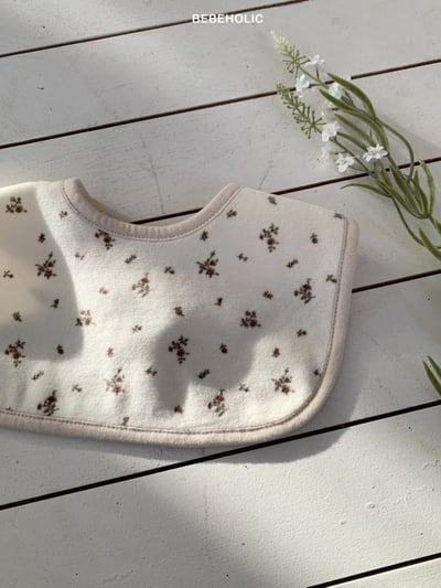 Bebe holic18｜(3m-18m) 碎花天鵝絨圍兜12