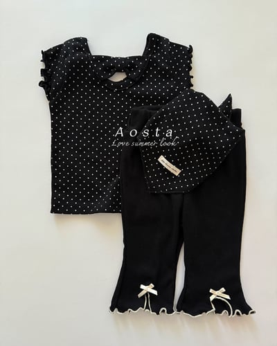 AOSTA47｜(6m-5y) 4款羅紋緞帶開衩褲19