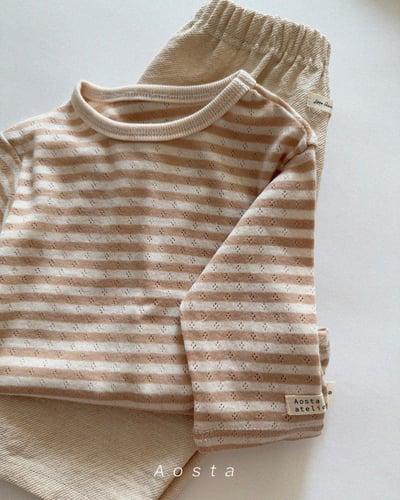 AOSTA22｜(6m-5y) 透氣條紋上衣12