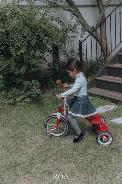 ROA25｜(80cm-120cm) 2色蕾絲拼接棉質短裙20