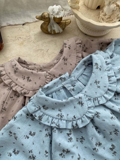 Monpetitbebe05｜(70cm-110cm) 荷葉領邊穗花襯衫7