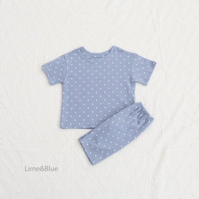 LIME&BLUE29｜(80-118cm MOM-DAD)  明星波點親子套裝12