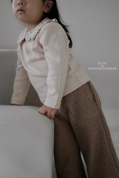 Monpetitbebe10｜(70cm-110cm) 碎花荷葉領上衣13