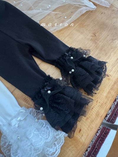 Marron51｜(1y-6y) 蕾絲喇叭緊身褲12