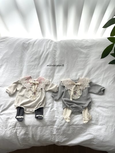 Bloom.b11｜(0m-24m/85cm-125cm) 蕾絲小兔花布包屁衣/洋裝6