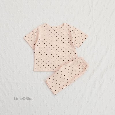 LIME&BLUE29｜(80-118cm MOM-DAD)  明星波點親子套裝20