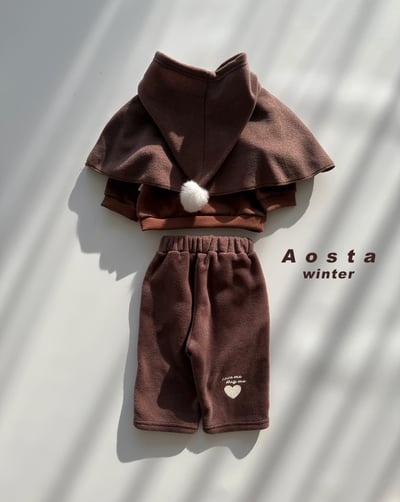 AOSTA65｜(6m-5y) 毛球連帽斗篷15