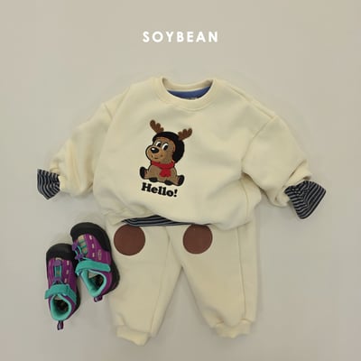 Soybean24｜(75cm-118cm) 麋鹿印花休閒套裝11