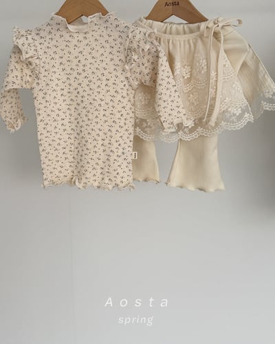 AOSTA11｜(6m-5y) 蕾絲帶層次裙6