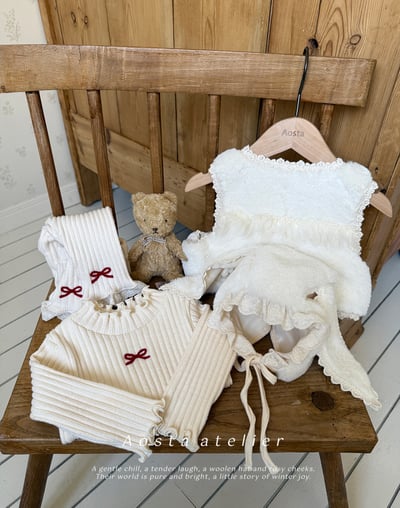 AOSTA09｜(6m-5y) 磨毛蝴蝶捲邊上衣7