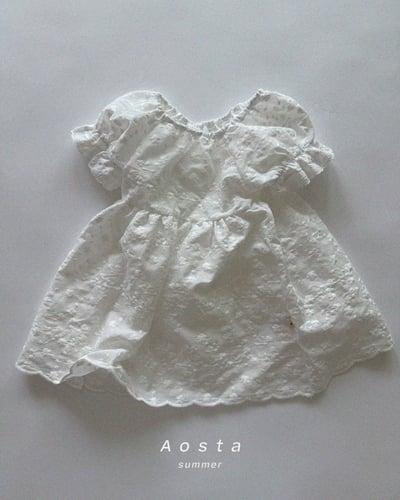 AOSTA16｜(6m-5y) 3款蕾絲泡泡袖洋裝11