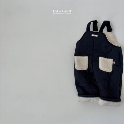 lala land56｜(75cm-120cm) 2色絎縫刷毛口袋吊帶長褲25