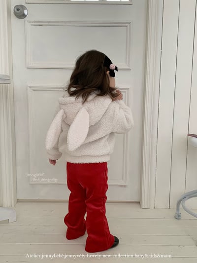 JE 424｜(80-110cm)  絨毛小喇叭長褲5